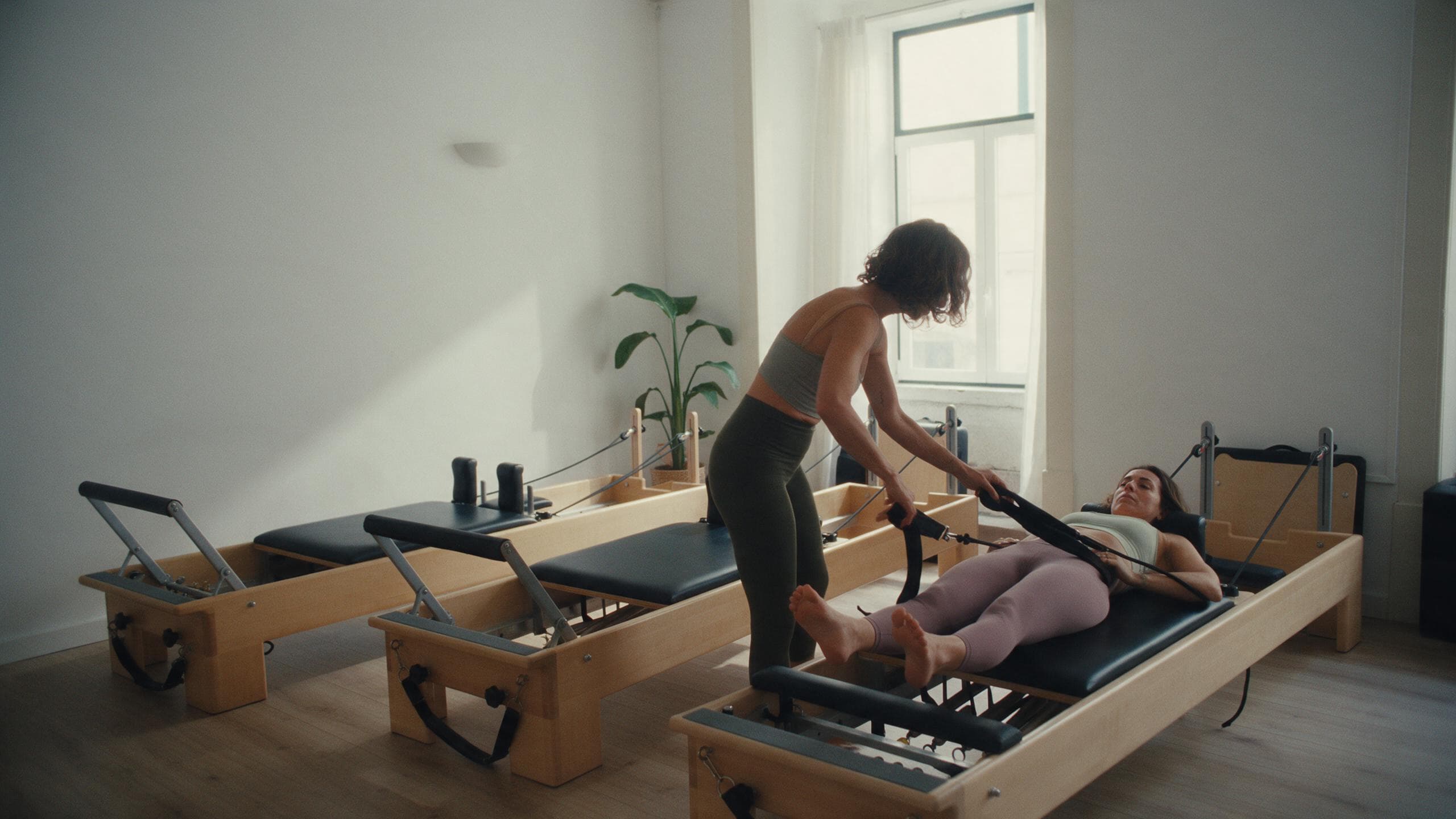 Acompanhamento numa sessão de Pilates